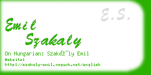 emil szakaly business card